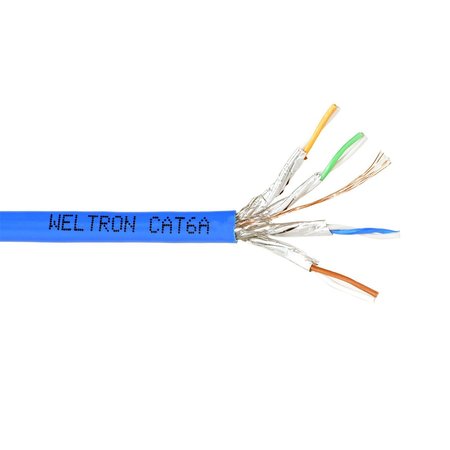 WELTRON Cat6A Stranded Shielded Cable Blue T2404L6A-PASH-BL